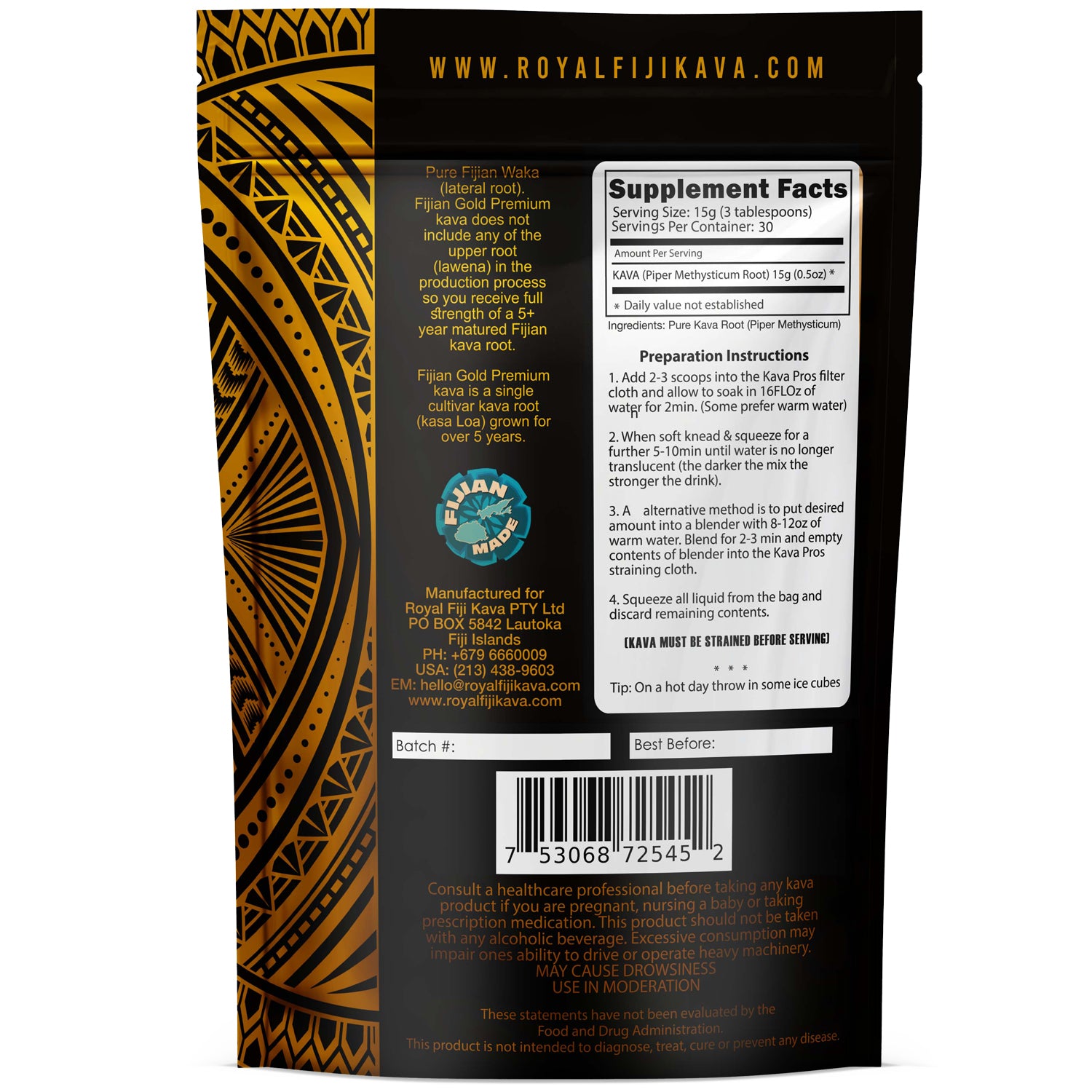 Fijian Gold 450g by Royal Fiji Kava